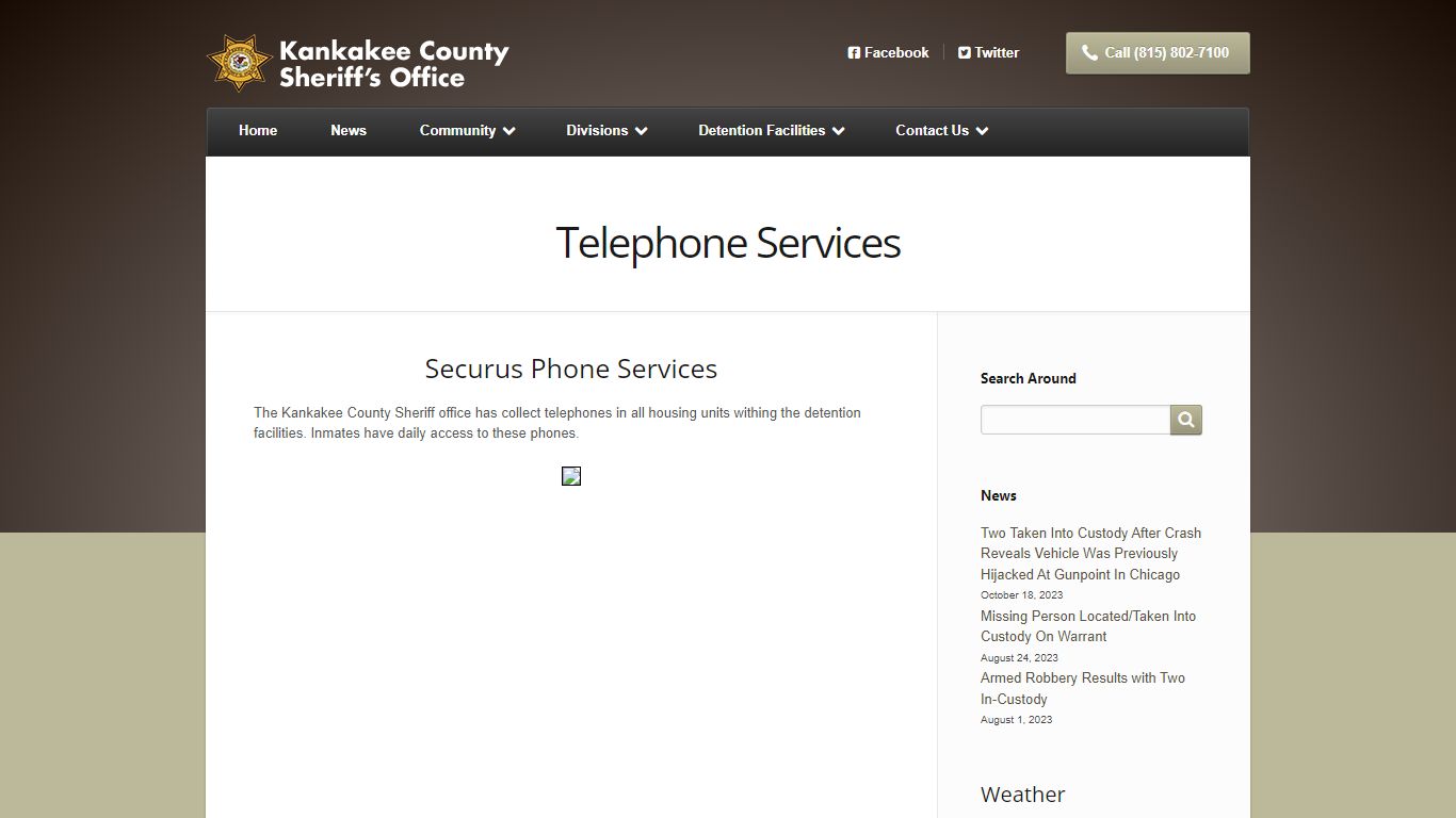 Telephone Services | Kankakee County Sheriff